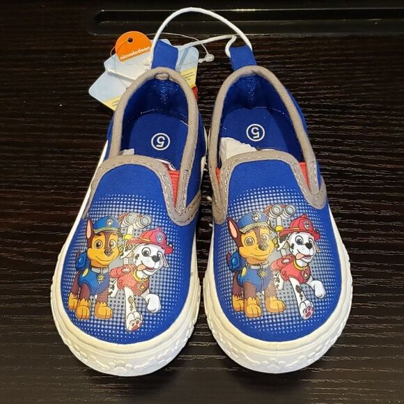 Paw Patrol Toddler Boys Casual Blue Canvas Shoes - Size 5 - NEW! - Picture 1 of 8